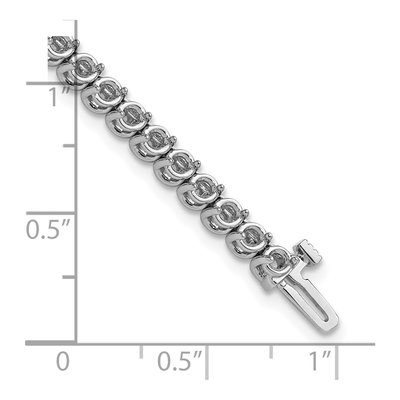 14K White Gold 4.18 ct tw Diamond Tennis Bracelet Mounting – view 4