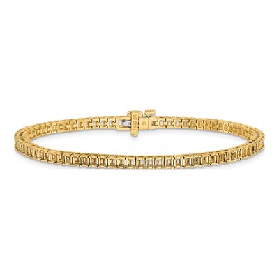 14K Yellow Gold 4 ct tw Tennis Bracelet Mounting – view 3