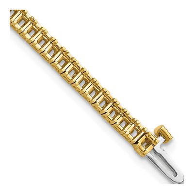 14K Yellow Gold 4 ct tw Tennis Bracelet Mounting