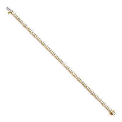 14K Yellow Gold 4 ct tw Diamond Princess Tennis Bracelet – view 2