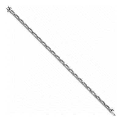 14K White Gold 4 ct tw Princess Tennis Bracelet Mounting – view 3