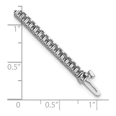 14K White Gold 4 ct tw Princess Tennis Bracelet Mounting – view 5