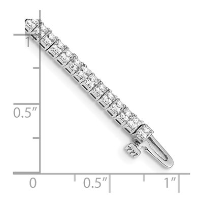 14K White Gold 4 ct tw Diamond Princess Tennis Bracelet – view 4