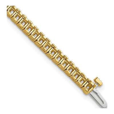 14K Yellow Gold 5 ct tw 7-Inch Tennis Bracelet Mounting