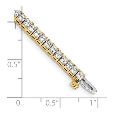 14K Yellow Gold 5 ct tw Diamond Tennis Bracelet – view 3