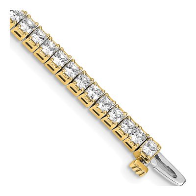 14K Yellow Gold 5 ct tw Diamond Tennis Bracelet