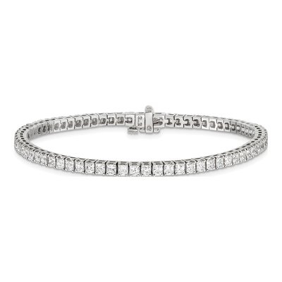 14K White Gold 5 ct tw Diamond Princess Tennis Bracelet – view 3