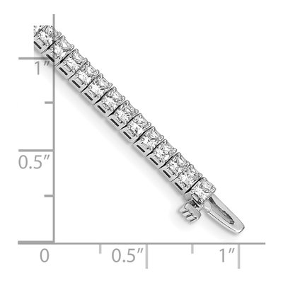 14K White Gold 5 ct tw Diamond Princess Tennis Bracelet – view 4