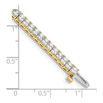 14K Yellow Gold 6.6 ct tw Diamond Tennis Bracelet Mounting – view 4