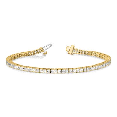 14K Yellow Gold 6.6 ct tw Diamond Tennis Bracelet Mounting – view 5