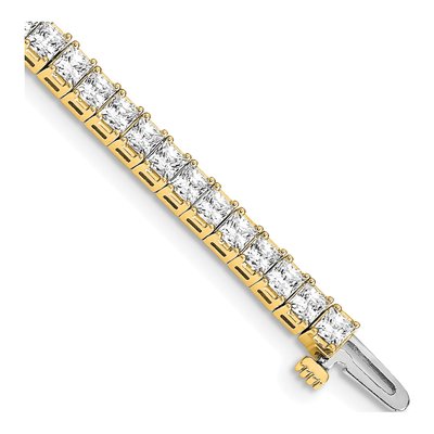 14K Yellow Gold 6.6 ct tw Diamond Tennis Bracelet Mounting