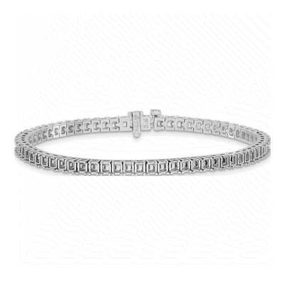 14K White Gold 6.6 ct tw Tennis Bracelet Mounting – view 3