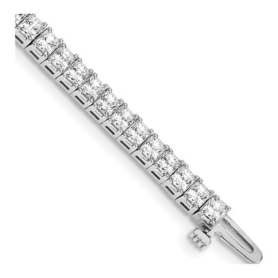 14K White Gold 6.6 ct tw Diamond Tennis Bracelet
