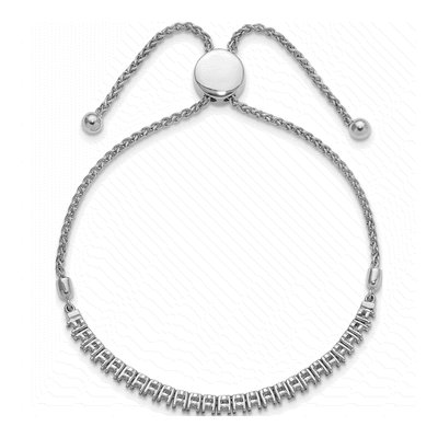 14K White Gold Adjustable Bracelet Mounting – view 2