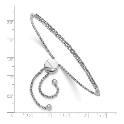 14K White Gold Adjustable Bracelet Mounting – view 3