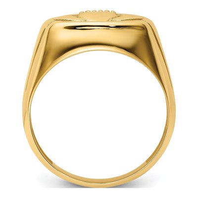 Men's 14K Yellow Gold Claddagh Ring Mounting – view 3