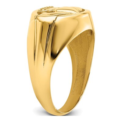 Men's 14K Yellow Gold Claddagh Ring Mounting – view 5