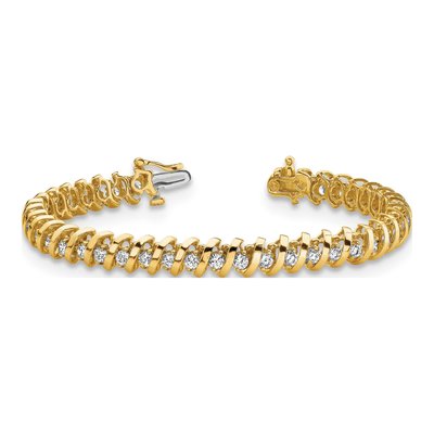 14K Yellow Gold 0.93 ct tw Diamond Tennis Bracelet Mounting – view 3