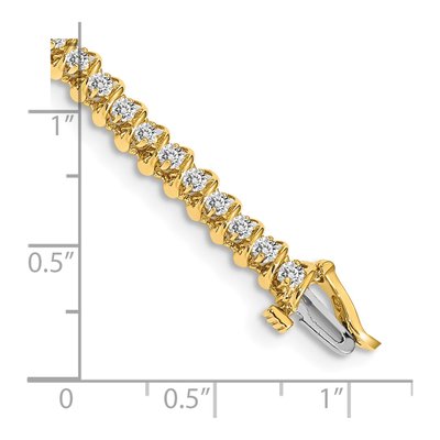 14K Yellow Gold 0.93 ct tw Diamond Tennis Bracelet Mounting – view 4