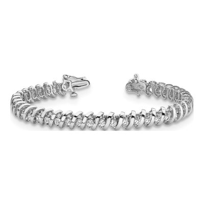 14K White Gold 0.93 ct tw Diamond Tennis Bracelet – view 3