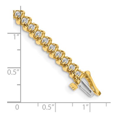 14K Yellow Gold 1.4 ct tw Diamond Tennis Bracelet Mounting – view 4