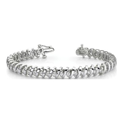 14K White Gold 1.4 ct tw Diamond Tennis Bracelet Mounting – view 5
