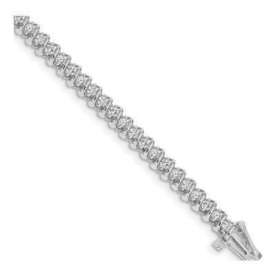 14K White Gold 1.4 ct tw Diamond Tennis Bracelet Mounting