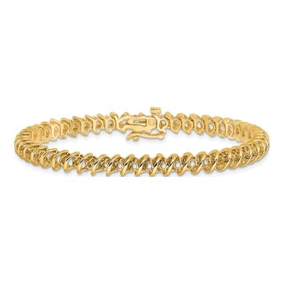 14K Yellow Gold 1.95 ct tw Diamond Tennis Bracelet Mounting – view 3
