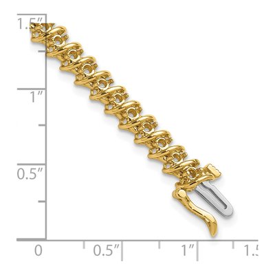14K Yellow Gold 1.95 ct tw Diamond Tennis Bracelet Mounting – view 4