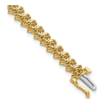 14K Yellow Gold 1.95 ct tw Diamond Tennis Bracelet Mounting