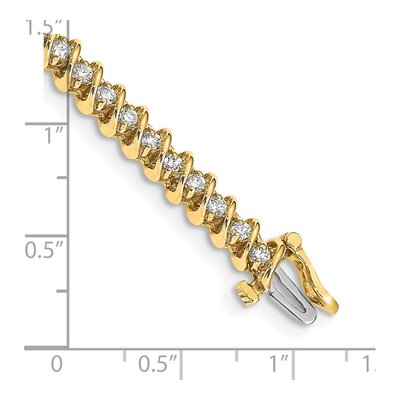 14K Yellow Gold 1.95 ct tw Diamond Tennis Bracelet – view 4