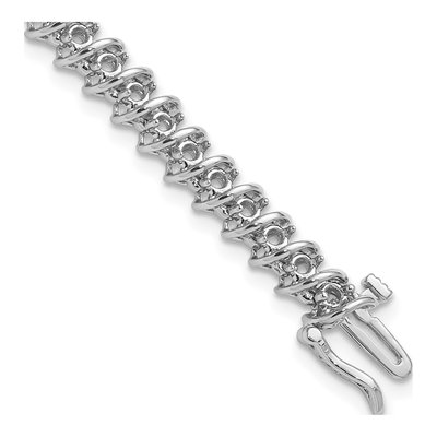 14K White Gold 1.95 ct tw Diamond Tennis Bracelet