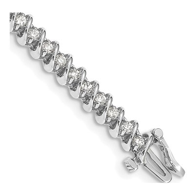 14K White Gold 1.95 ct tw Diamond Tennis Bracelet