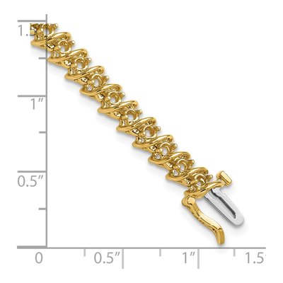 14K Yellow Gold 2.25 ct tw Diamond Tennis Bracelet Mounting – view 5