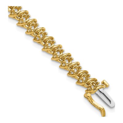 14K Yellow Gold 2.25 ct tw Diamond Tennis Bracelet Mounting