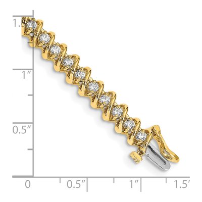 14K Yellow Gold 2.25 ct tw Diamond Tennis Bracelet – view 4