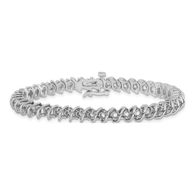 14K White Gold 2.25 ct tw Diamond Tennis Bracelet Mounting – view 4
