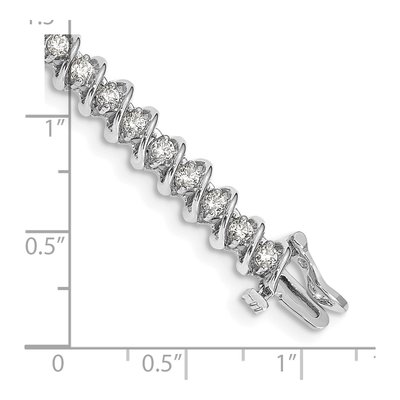 14K White Gold 2.25 ct tw Diamond Tennis Bracelet – view 4