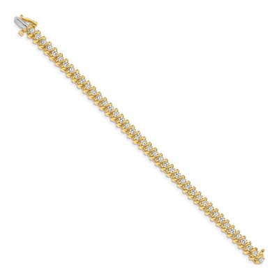 14K Yellow Gold 3.31 ct tw Diamond Tennis Bracelet Mounting – view 2