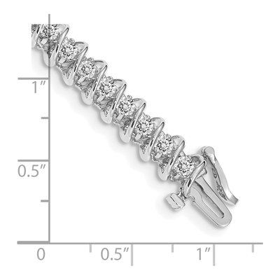 14K White Gold 3.31 ct tw Diamond Tennis Bracelet Mounting – view 4