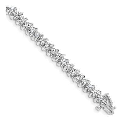 14K White Gold 3.31 ct tw Diamond Tennis Bracelet Mounting