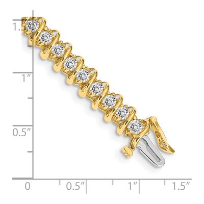 14K Yellow Gold 3.72 ct tw Diamond Tennis Bracelet Mounting – view 4