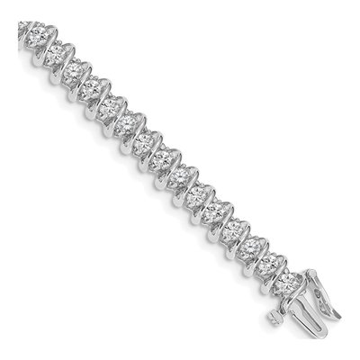 14K White Gold 3.72 ct tw Diamond Tennis Bracelet Mounting