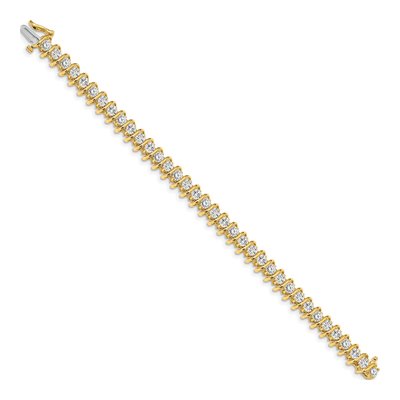 14K Yellow Gold 5 ct tw Diamond Tennis Bracelet Mounting – view 2