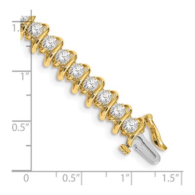 14K Yellow Gold 5 ct tw Diamond Tennis Bracelet Mounting – view 4