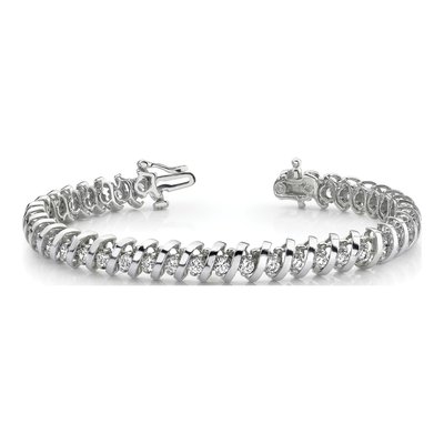 14K White Gold 5 ct tw Diamond Tennis Bracelet Mounting – view 3