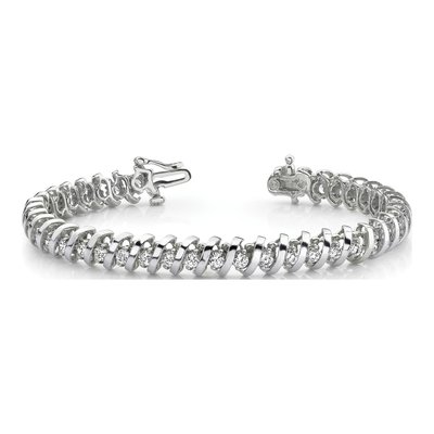 14K White Gold 5 ct tw Diamond Tennis Bracelet Mounting – view 5