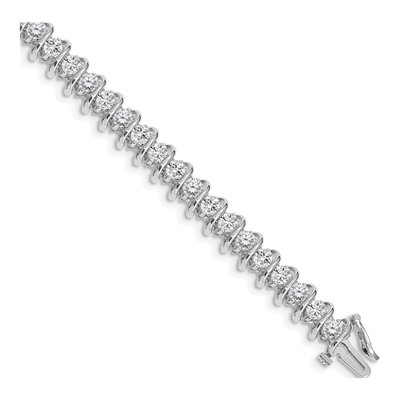 14K White Gold 5 ct tw Diamond Tennis Bracelet Mounting