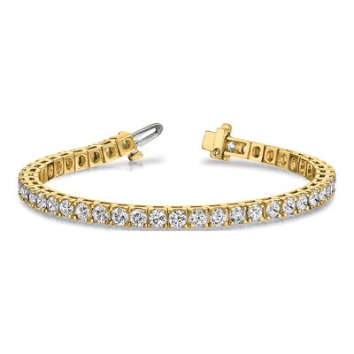 14K Yellow Gold 6.6 ct tw Diamond Tennis Bracelet Mounting – view 3