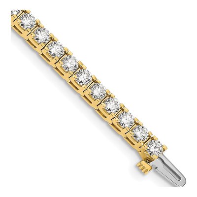14K Yellow Gold 6.6 ct tw Diamond Tennis Bracelet Mounting